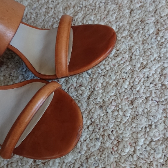 Kors Michael Kors soft tan leather Slingback open Toe Pump Size 8.5 - Picture 15 of 15